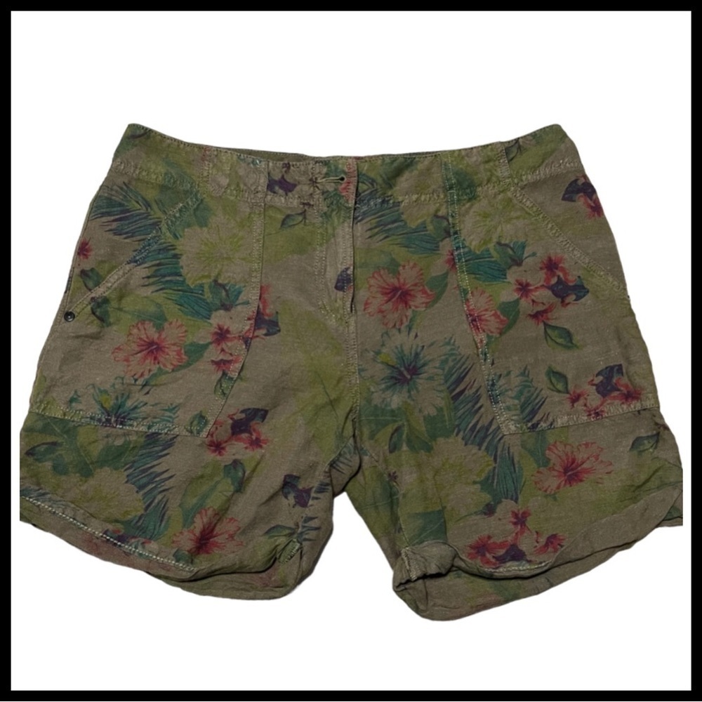 SANCTUARY Linen Floral Shorts